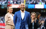Derek Jeter with his family